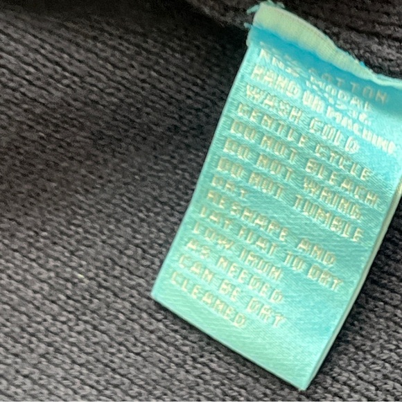 J. McLaughlin Corver Knit Cardigan Navy Blue Long Sleeve Zebra Cuffs - Picture 6 of 9